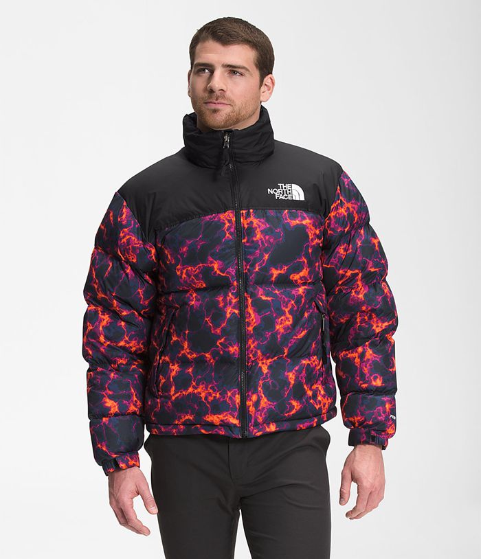 The North Face Winterjas Heren Printed 1996 Retro Nuptse GJRX48079 - Zwart/Camo